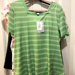 Striped LulaRoe Martha top